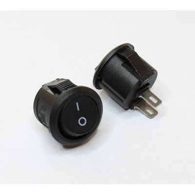 Rocker switch off/on 15mm 250V 3A black
