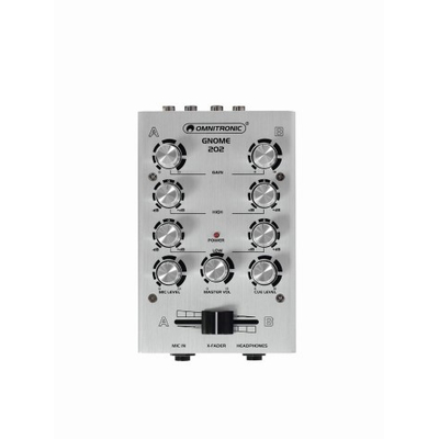 2 channel DJ mixer in miniature design GNOME-202 silver
