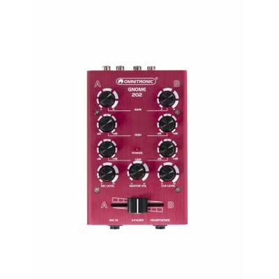 2 Kanal DJ Mixer im Miniaturformat - GNOME-202 rot