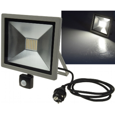 LED-Fluter  50W mit Bewegungsmelder neutralwei�  SlimLine...