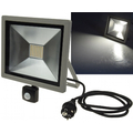 LED-Fluter  50W mit Bewegungsmelder neutralwei  SlimLine...