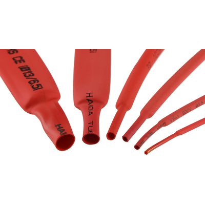 Shrink tube assortment 100 pieces red in sorting box