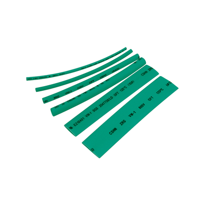Shrink tube assortment 100 pieces green in sorting box