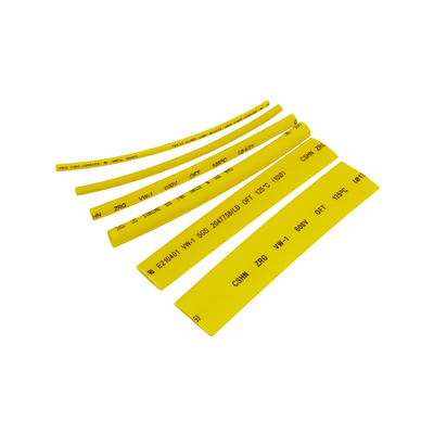 Shrink tube assortment 100 pieces yellow in sorting box