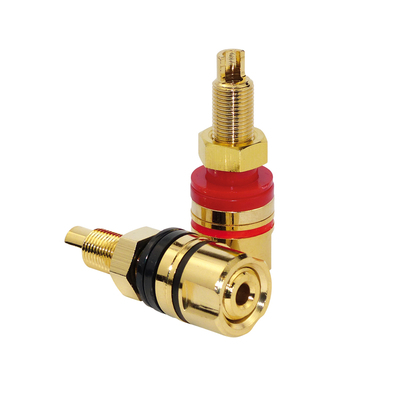 Bananas mounting sockets set Pro Metal III red/ black