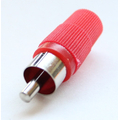 Cinchstecker L�tanschlu� Kunsstoffgeh�use rot