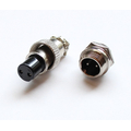 Microphone coupling mini � 8mm + Chassis connector 2 pin