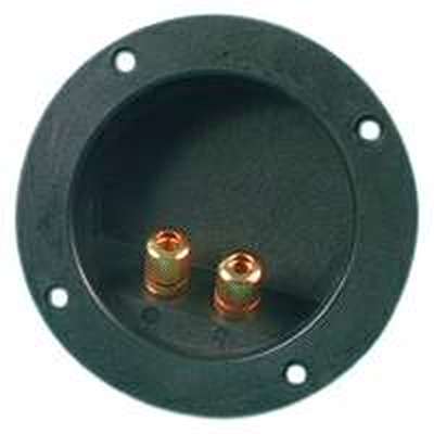 Loudspeaker connection terminal round