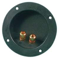 Loudspeaker connection terminal round
