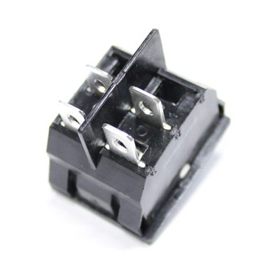 Rocker switch 10A 2 x on with blue control lamp