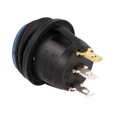 Rocker switch off/on with indicator light 230V blue IP65