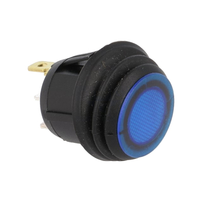Wippschalter aus/ein mit Kontrollleuchte 230V blau IP65