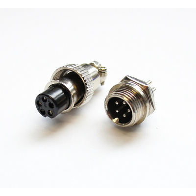       Microphone coupling mini  8mm incl. Chassis connector 5 pin