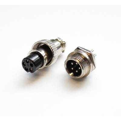 Mikrofon Kupplung mini � 8mm + Einbaustecker 5 Polig