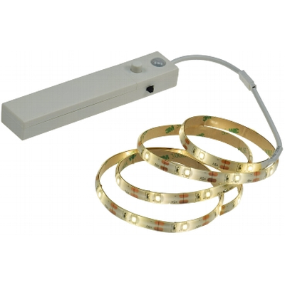 LED strip neutral white 4000K with PIR motion detector 1m battery operation 