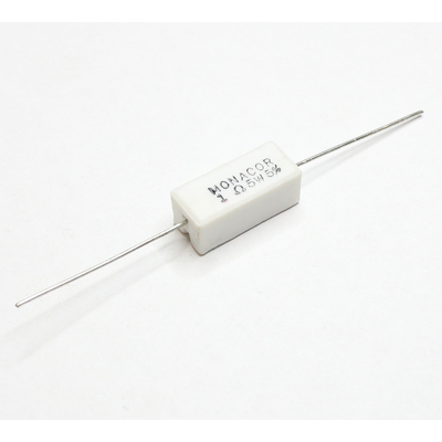 Hochlast Zementwiderstand       1,0 Ohm  5W  5% - LSR 10/5
