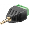 3.5 mm jack plug with terminal block 3 pin