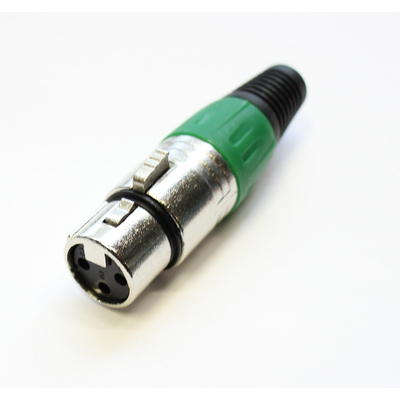 XLR connector 3 pin green