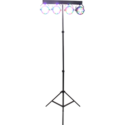 Lichtstativ mit 4 x 1W RGBW PAR Strahler mit 12x LEDs - DJLIGHT80LED
