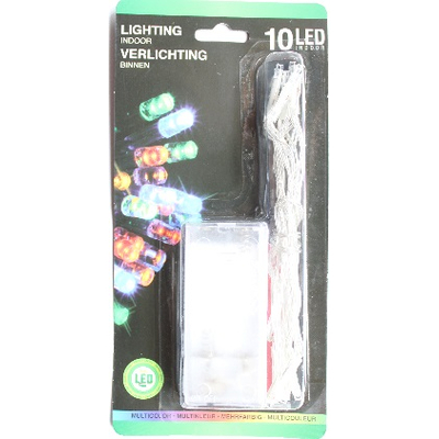 LED Lichterkette mit Batteriebetrieb 10 bunte LEDs 1,2m f�r Innen IP20