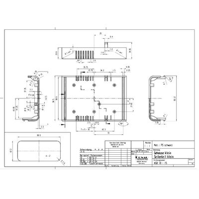 Plastic housing  95x135x45mm grey - KGB15