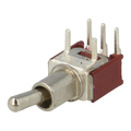 Subminiature toggle switch on/off/on 90 � with center...