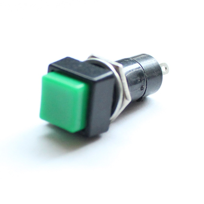 Pushbutton square green 1 x (on) 125VAC / 3A