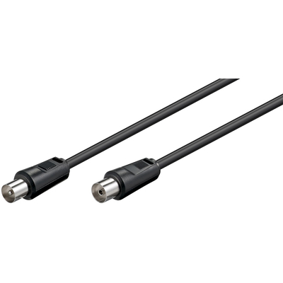 TV antenna connection cable 2.5m black (10 pcs)