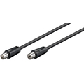 TV Antenna connection cable 2.5m black set of 10pc