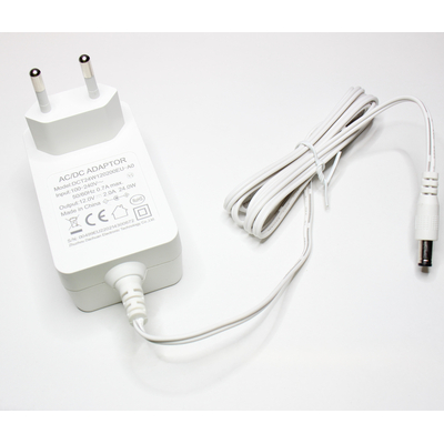 Plug power supply 12VDC 2A 24W white - DCT24W120200EU-A0