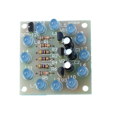 Bausatz Lauflicht mit 12 blauen LEDs