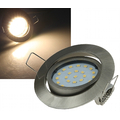 LED Einbauleuchte  4W warmwei� 2900K Edelstahl geb�rstet