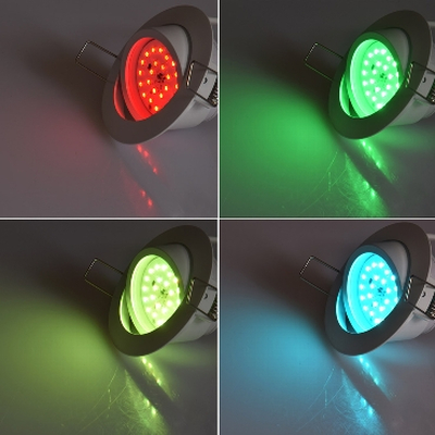 LED Leuchteneinsatz  3W RGB mit IR Fernbedienung - Flat RGB-30 M