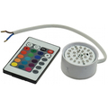 LED Leuchteneinsatz  3W RGB mit IR Fernbedienung - Flat...