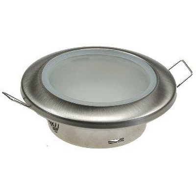 Deckeneinbauhalter f�r MR16 �50mm Leuchtmittel Feuchtaum IP44 silber-matt rund