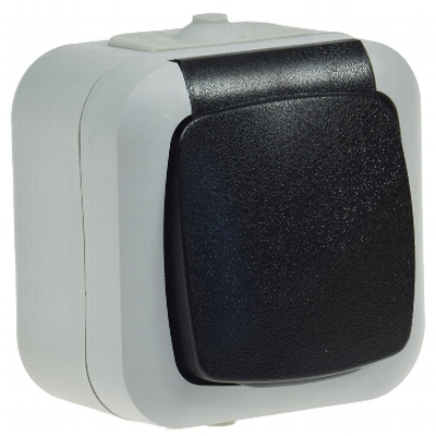 Feuchtraum Schukosteckdose IP44 AP grau