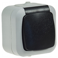Damp-proof mains socket IP44 AP gray
