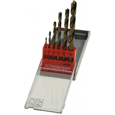     Steel drill HSS set in plastic box 2-3-4-5-6-8mm 6 pieces