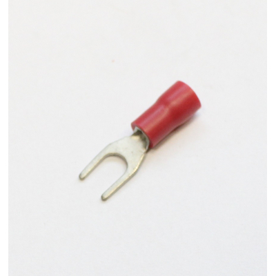 Fork cable short red M4 for 0,5-1,5mm� cable