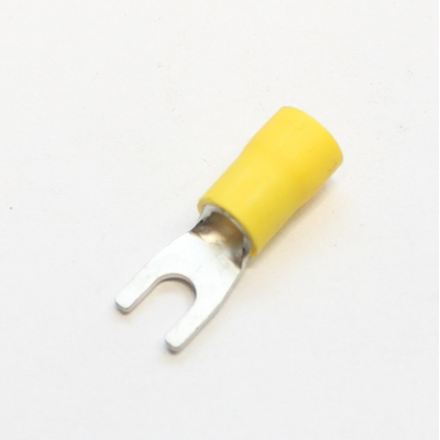 Fork cable boot yellow M4 for 4 - 6mm  cable