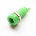Banana socket 4mm nickel-plated 10A 60VDC green