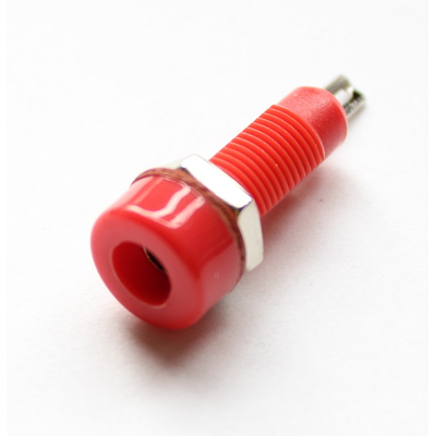 Banana socket 4mm nickel-plated 10A 60VDC red