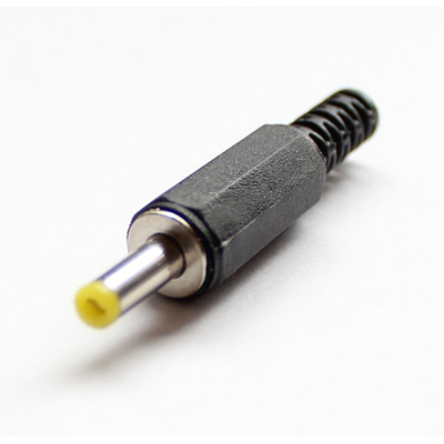 DC-Stecker 4,0 / 1,7 mm Kunststoff mit Knickschutz