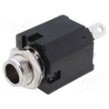Klinkenbuchse 6,3mm f�r Frontplattenmontage mit Schalter