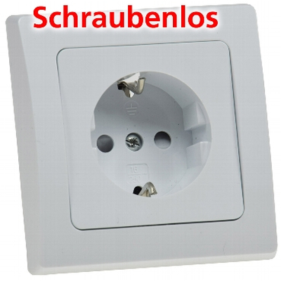 Mains socket UP clamp connection