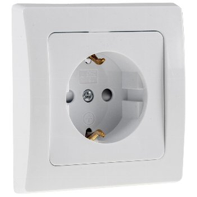 Mains socket UP clamp connection