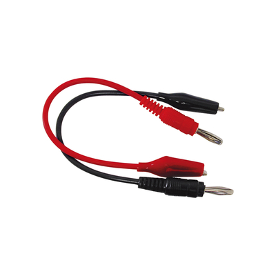 Test cable set 4mm banana plugs <> Croc clamp ca. 50cm red / black