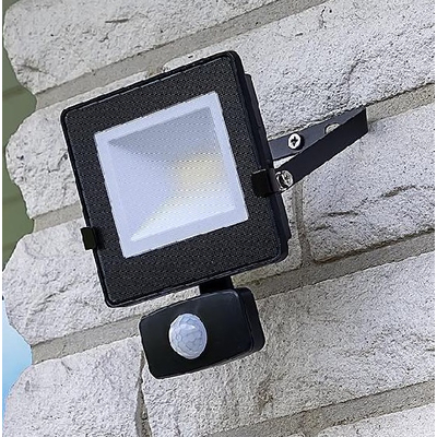 LED-Fluter  10W mit Bewegungsmelder neutralwei&szlig;...