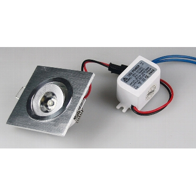 LED-Einbauleuchte 1 Watt warmwei� 3000K - QD-1 quadratisch