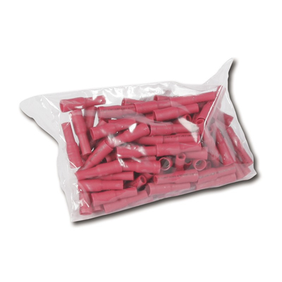 Round plug red, cable 0,5 - 1,5qmm, (pack of 100)